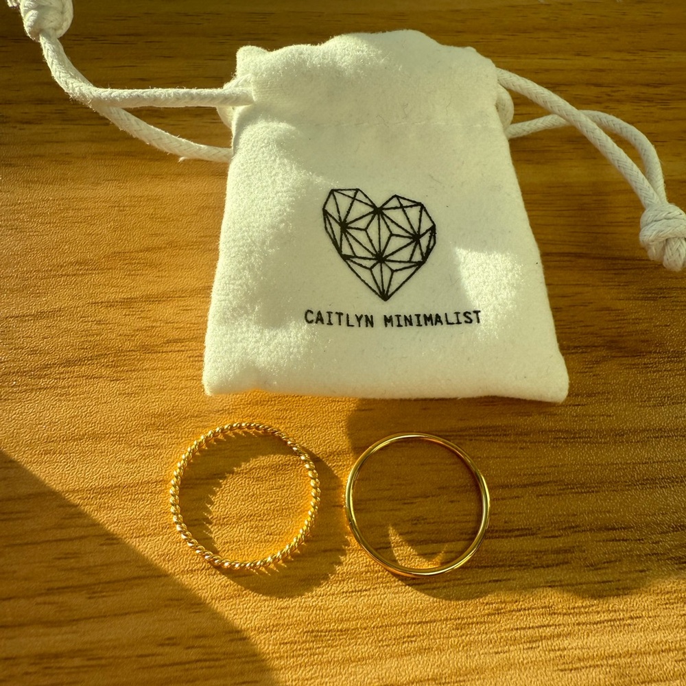 Minimalist Stacking Ring Set (Size 7, Ring Box No… - image 2